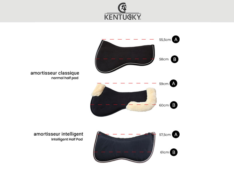 Guide des tailles amortisseur de dos Kentucky