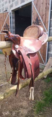 Selle western am&eacute;ricaine cheval