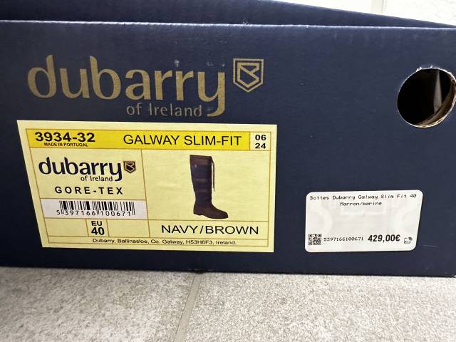 Bottes Dubarry mod&egrave;le Galway slim fit 40