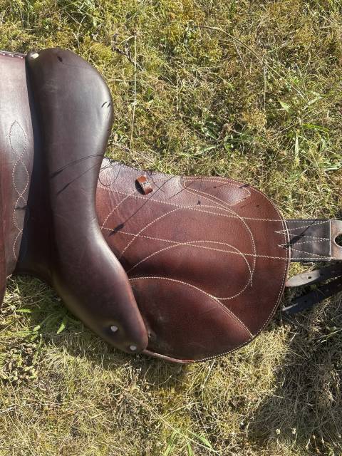 Selle Antar&egrave;s Veau Monoquartier Connexion 17,5 &eacute;quip&eacute;e