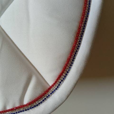 Tapis de selle blanc cheval