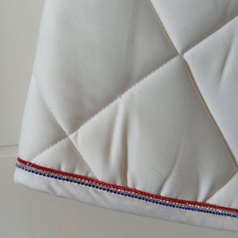 Tapis de selle blanc cheval