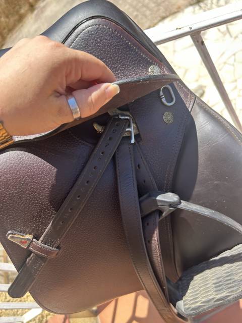 Selle &Eacute;quipe  mixte avec sangle et &eacute;trivi&egrave;res