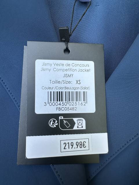 Veste de concours Harcour blue Lagoon Taille S