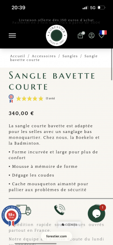 Sangle bavette courte FORESTIER
