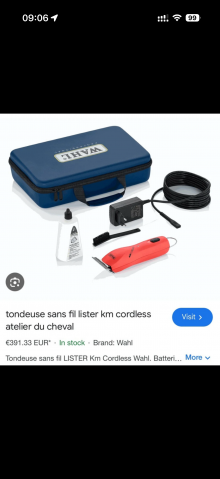 Tondeuse cheval Wahl KM Cordless &ndash; Sans fil &ndash; Quasi neu