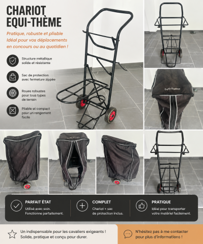 Chariot Equi-Th&egrave;me avec sac de protection &ndash; Pratique & 