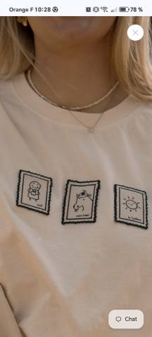 Ensemble Mut&eacute;moi - Tee-shirt  Le bonheur et sac &agrave; carottes