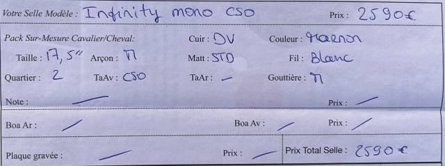 Selle Platinium Sellier Infinity Monoquartier - CSO - 1