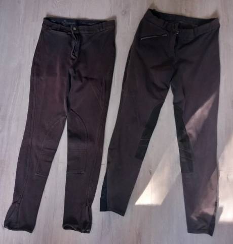 Lot 2 pantalons &eacute;quitation noir Fouganza T.40