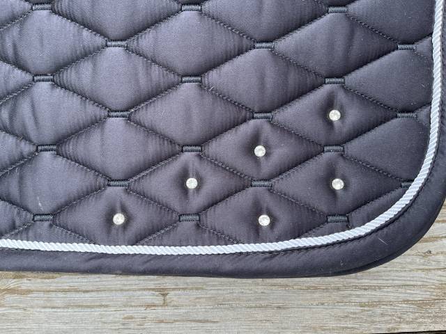 TAPIS EQUITATION NOIR AVEC STRASS DECATHLON