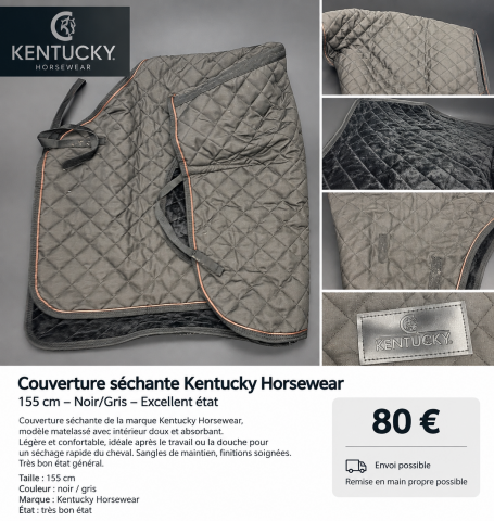 Couverture Kentucky Horsewear matelass&eacute;e noire