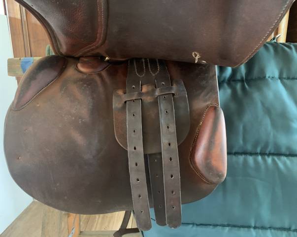 Selle Forestier avec sa housse de protection, &eacute;trivi&egrave;res Forestier et &eacute;triers