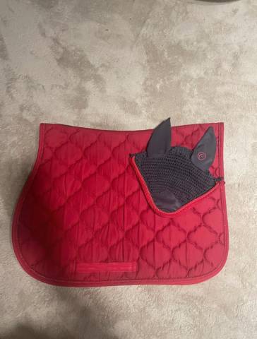 Ensemble Tapis Riding World + Bonnet Polyfun Equitheme 