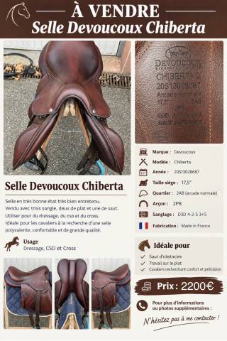 Selle devoucoux Chiberta 