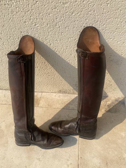 Bottes Petrie vernis chocolat 