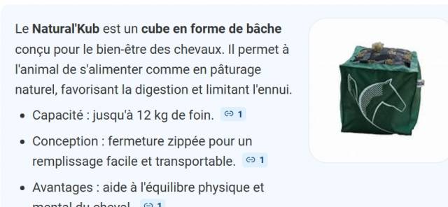 Cube &agrave; foin NATURAL CUB