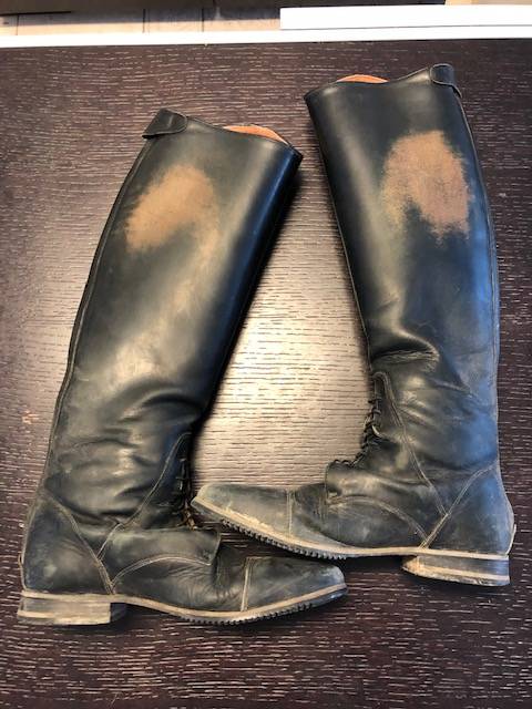bottes noire cuir v&eacute;ritable italien pointure 40