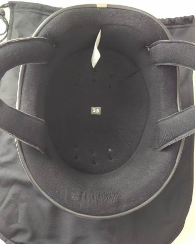 Bombe LAS Cross taille 55 + Housse + Casaque noire