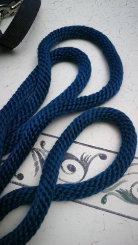 Licol bleu marine &agrave; strasse 