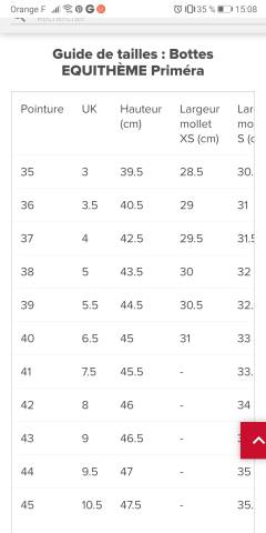 Bottes Primera Equitheme T35 XS