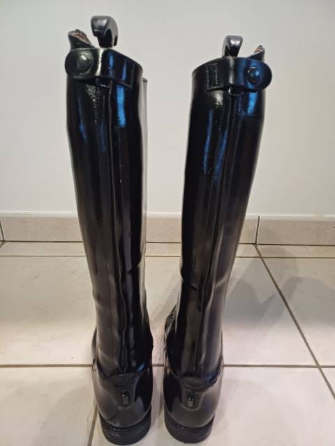 bottes cuir noires 38 Rectiligne
