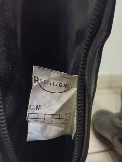 bottes cuir noires 38 Rectiligne