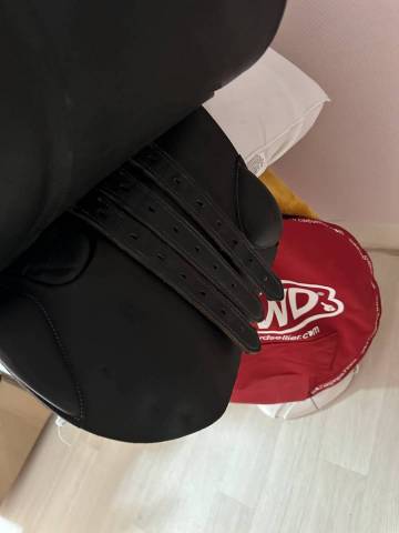 Selle Cuir Noire taille 17 très bon état 