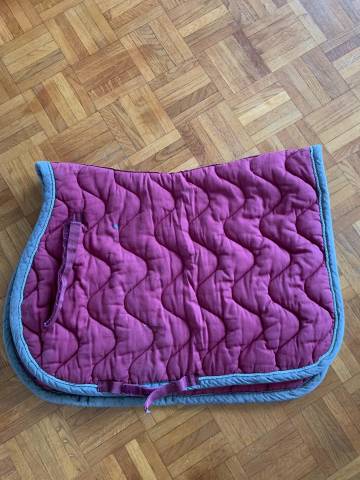 Equithème - tapis de selle mixte bordeau