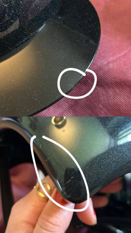 Casque LAS vernis Swarovski black & gold 