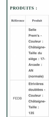 selle forestier prem’s