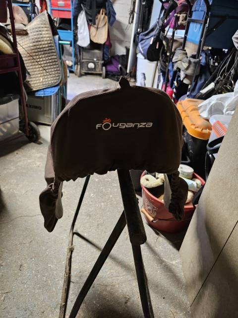 Selle cuir mixte Fouganza 17,5"