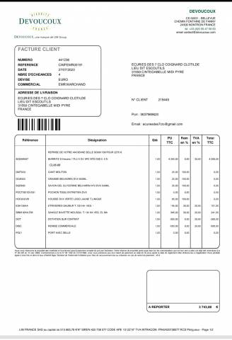 Selle Devoucoux Biarritz O 