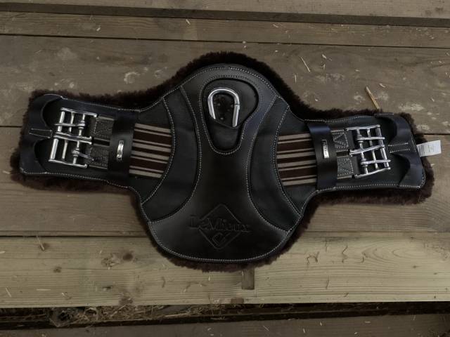 LeMieux - sangle bavette &laquo;&nbsp;mouton&nbsp;&raquo; cuir marron - 45cm