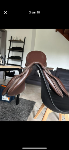 Selle d’équitation mixte Tekna marron