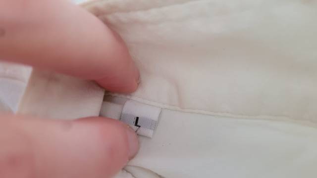 Chemise blanche manche longue avec dessin taille L