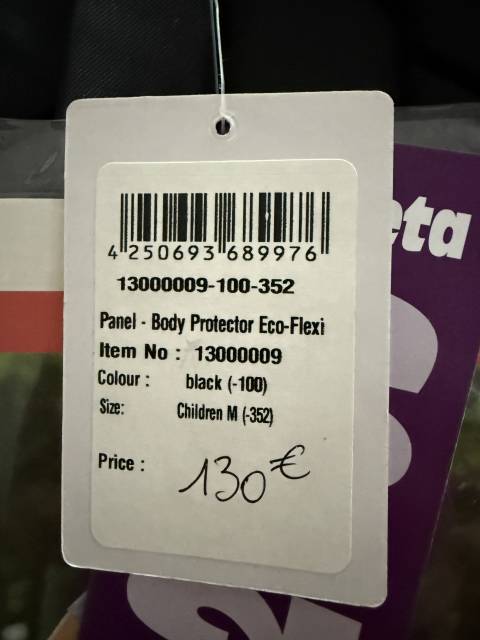 Gilet cross &eacute;quitation 12-14 ans 