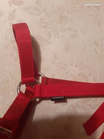 Licol nylon FOUGANZA rouge taille cheval