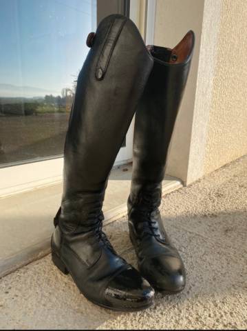 Bottes d’équitation Equithème Taille 40 et mollet M 