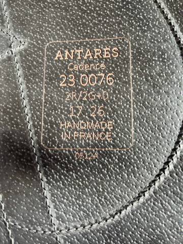 Selle dressage Antares modèle Cadence, monoflap, 17"