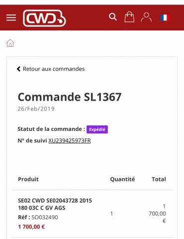 Selle CWD SE02 18 pouces de 2015