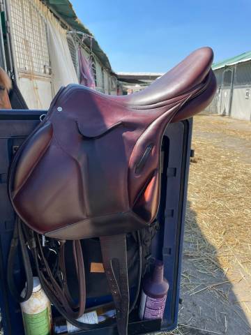 Selle MACEL mono-quartier Derby S Acajou 17,5'' TB état