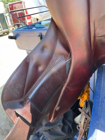 Selle MACEL mono-quartier Derby S Acajou 17,5'' TB état