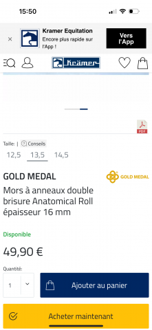 Mors à anneaux double brisure Anatomical Roll