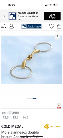 Mors à anneaux double brisure Anatomical Roll