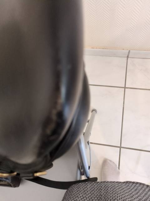 Selle mixte Norton 16,5" cuir noir + étriers réglables