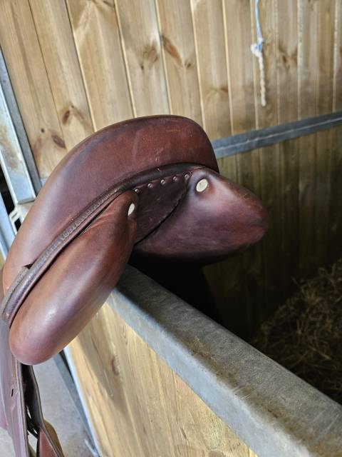 Selle cuir 17,5"