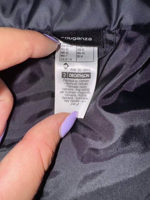 Doudoune sans manche noire fouganza taille M/40