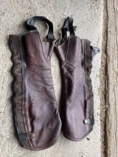 Mini chaps Dyon cuir marron taille S