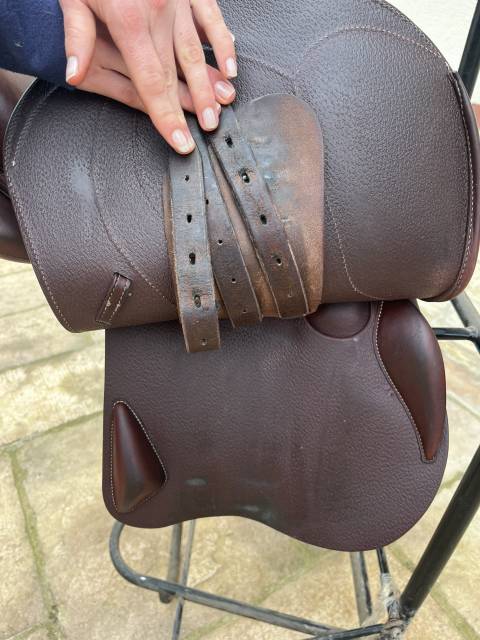 Selle devoucoux double veau 16,5